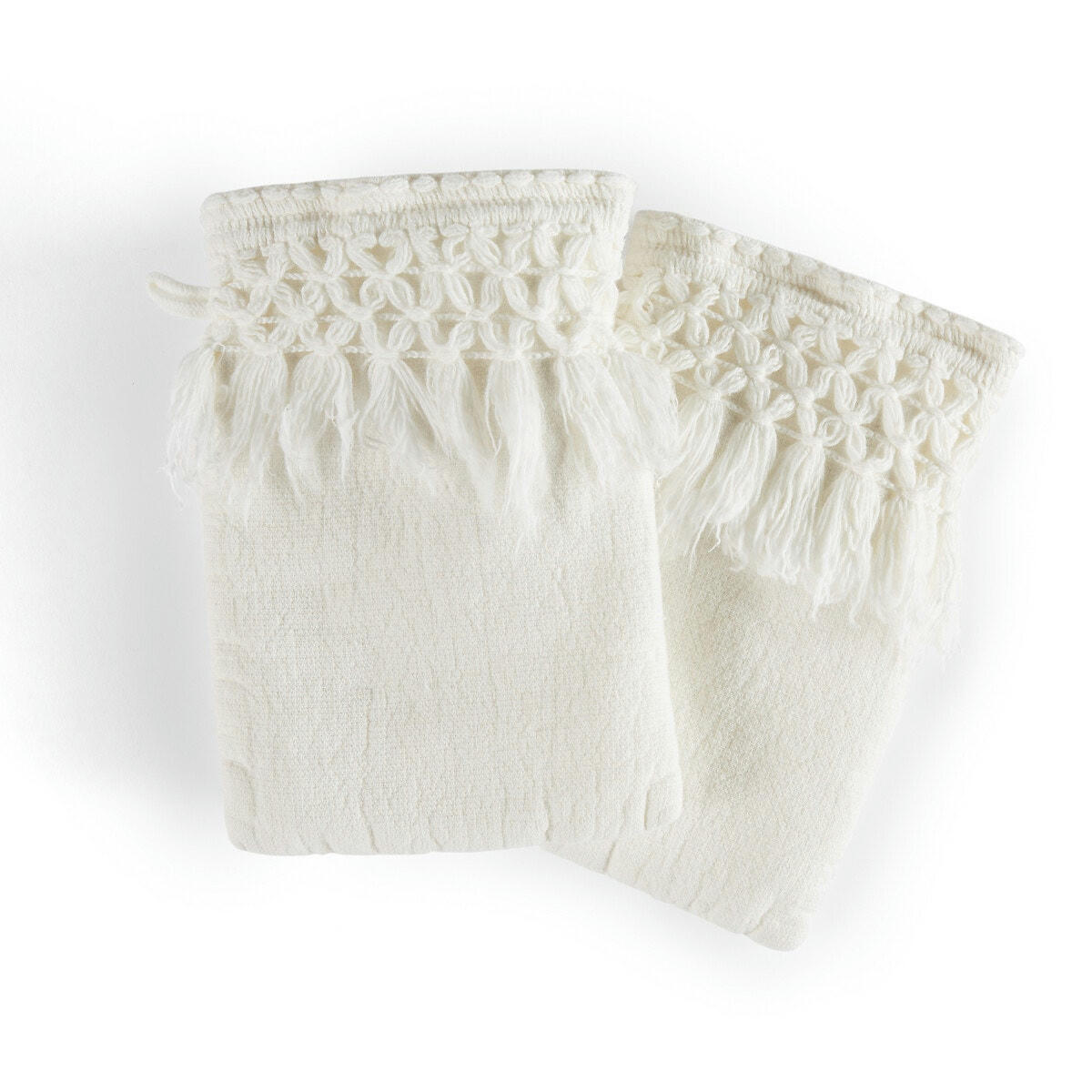 Lot de 2 gants de toilette coton bio/lin, Kyrami