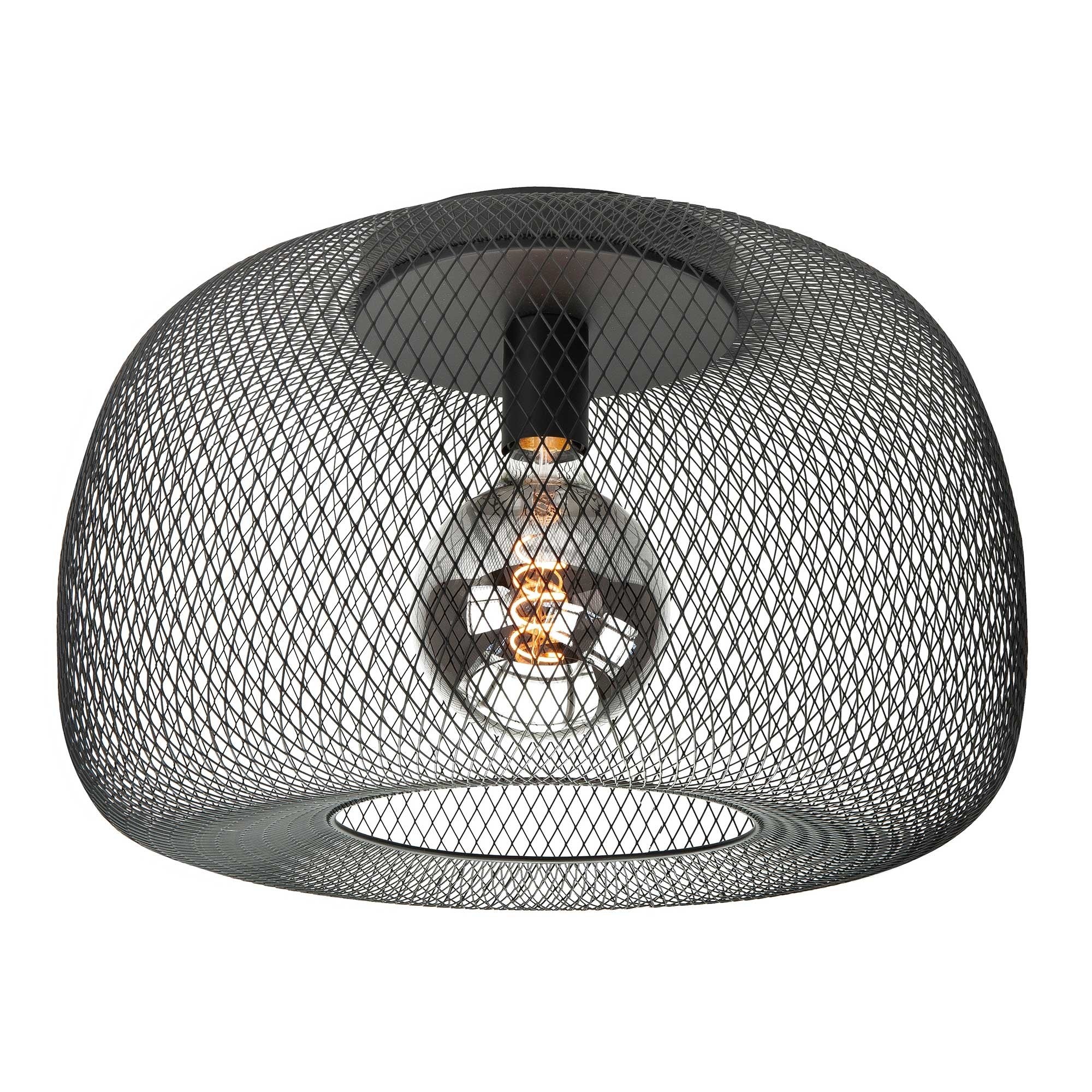 Highlight plafondlamp Honey - 1 lichts - 48 x 25  cm - zwart