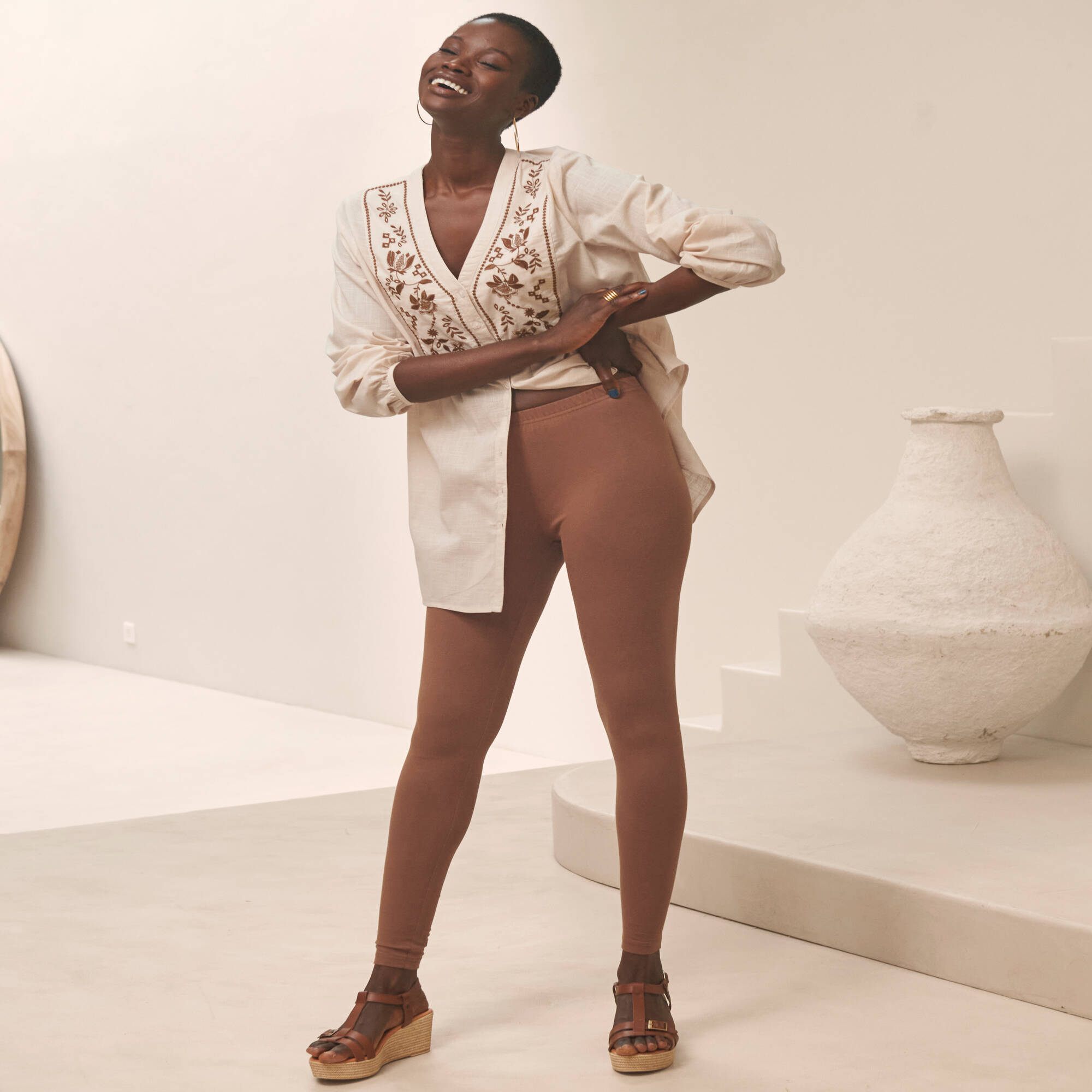 Legging taille élastiquée