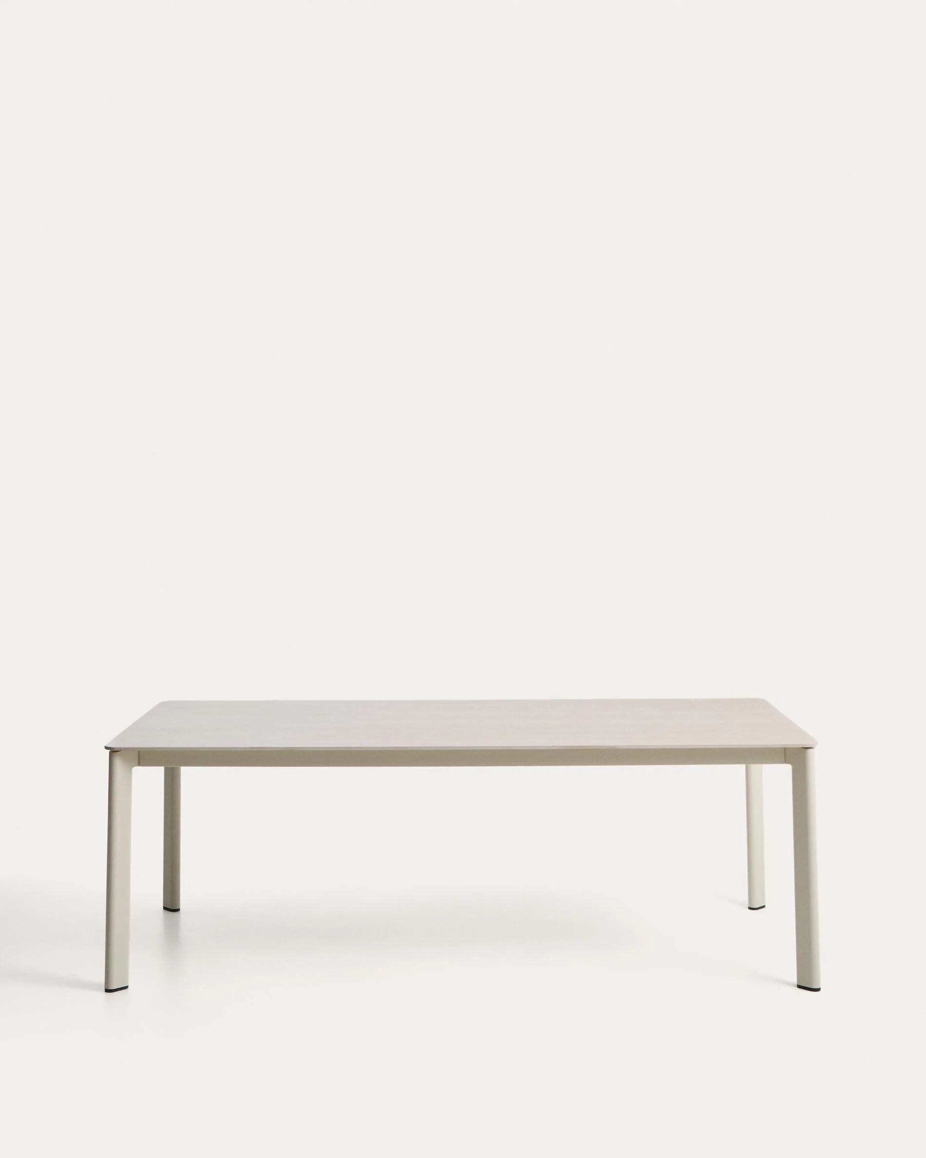 Anafi table in sintered stone and ecru aluminium 220 x 100 cm