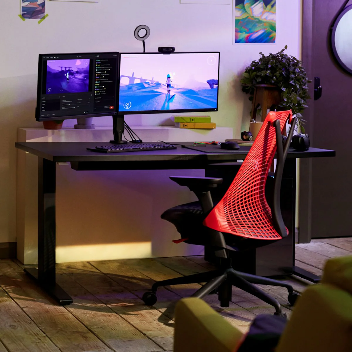 Sayl Gaming Chair(Neon/Black/Standard Height Range)