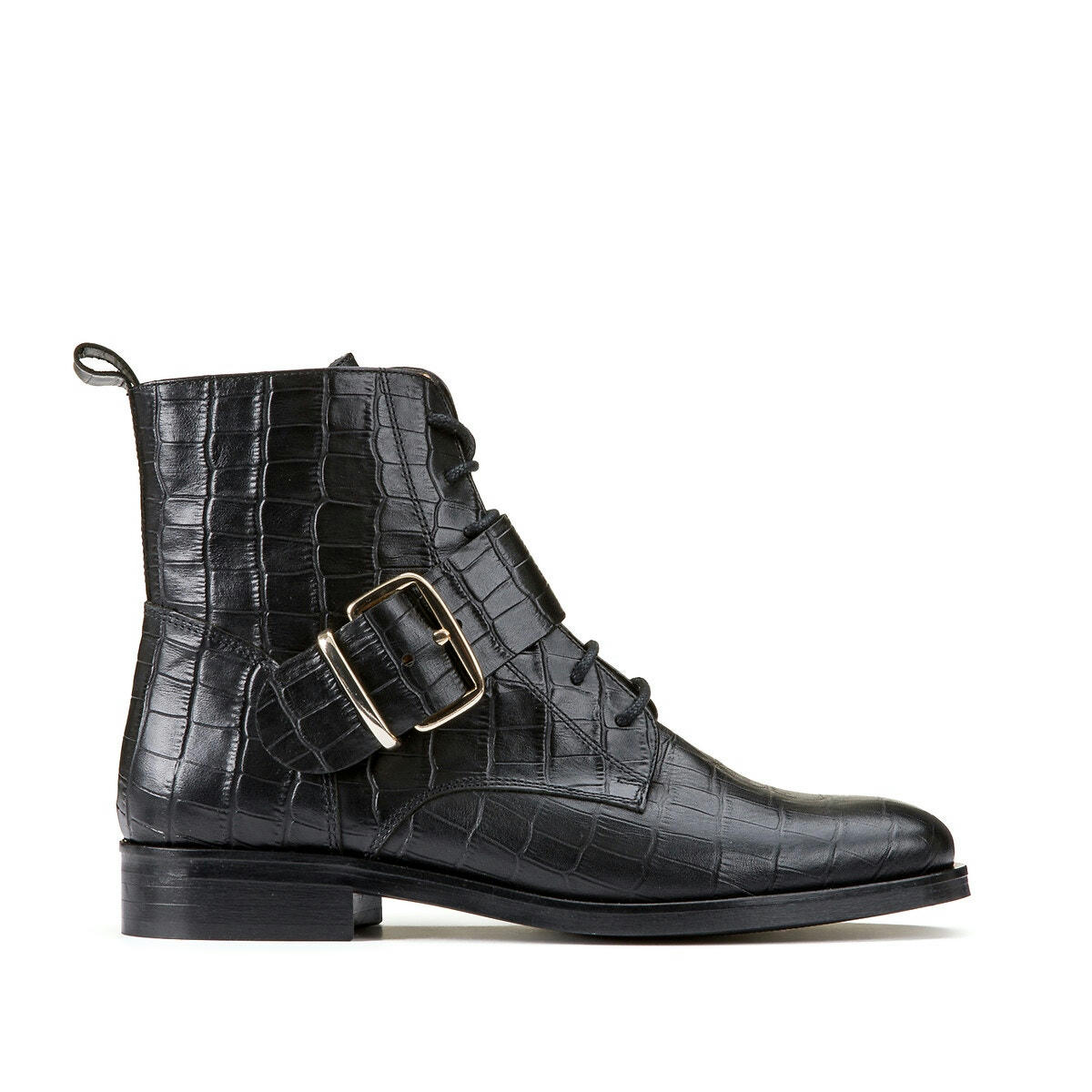 Bottines en cuir effet croco, fabriquées en Europe