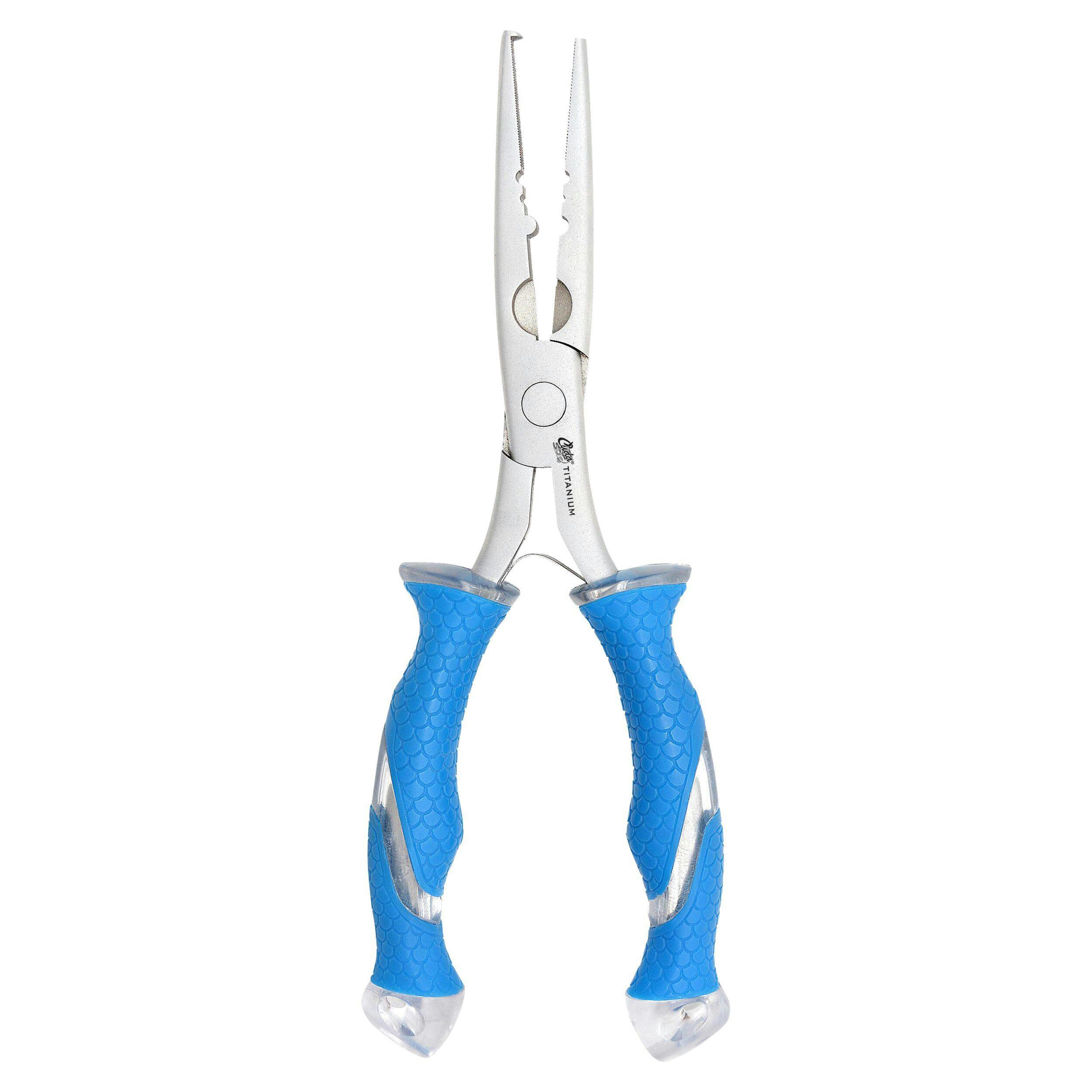 Cuda Stainless Steel Freshwater Needle Nose/Split Ring Pliers, 8-in, Blue