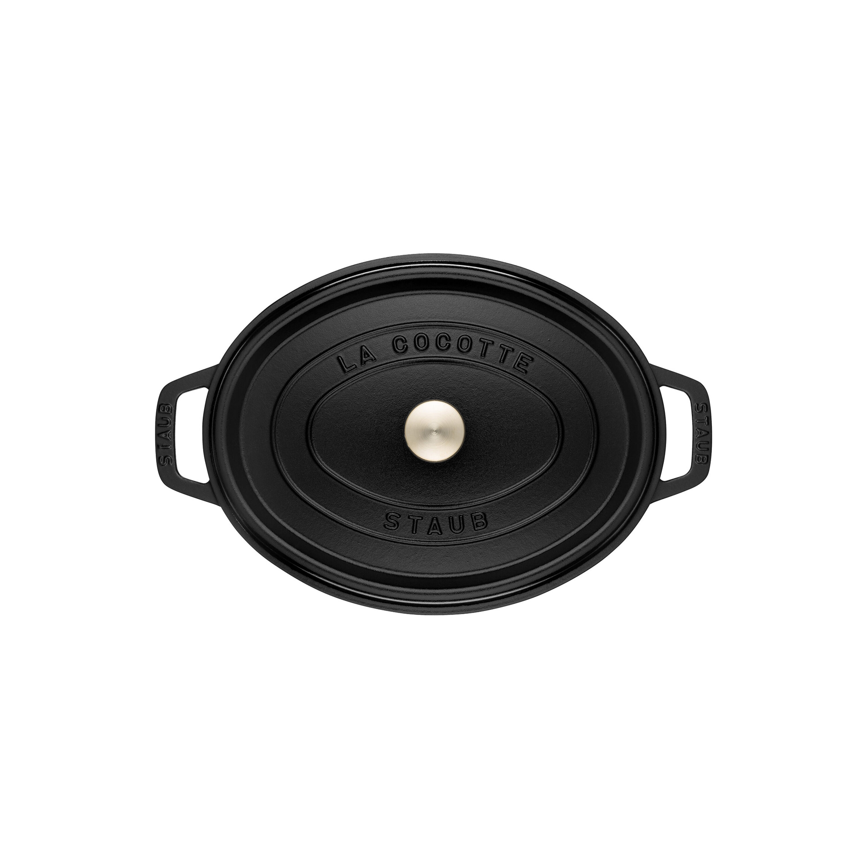 23 cm oval Cast iron Cocotte black
