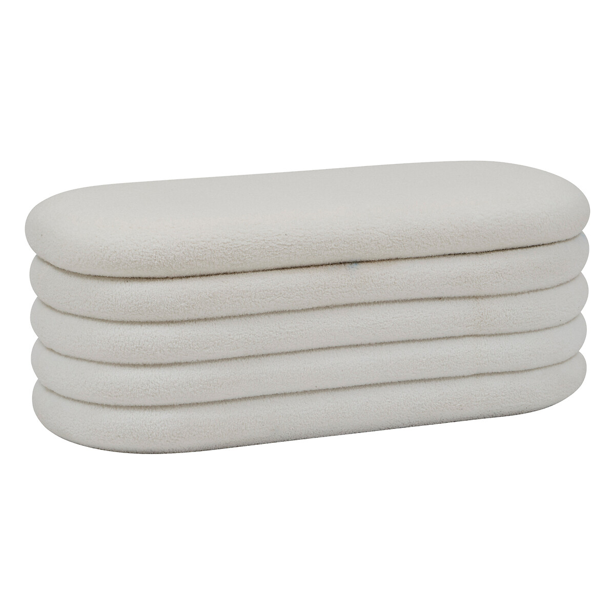 Banqueta GIULIA com arrumação bouclé branco