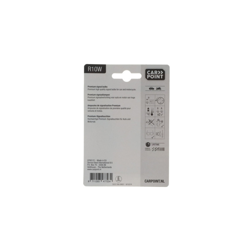 Ampoule Premium pour voiture R10W 12 V 2 pièces CARPOINT