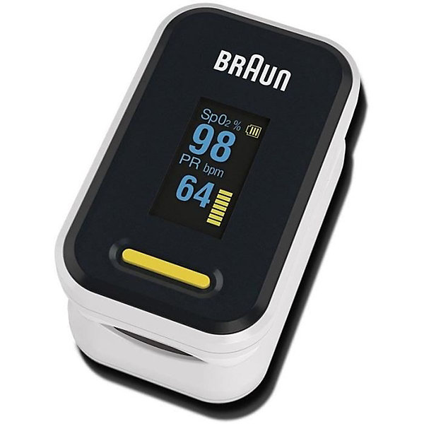 Braun YK-81CEU oxymètre de pouls Noir, Acier inoxydable