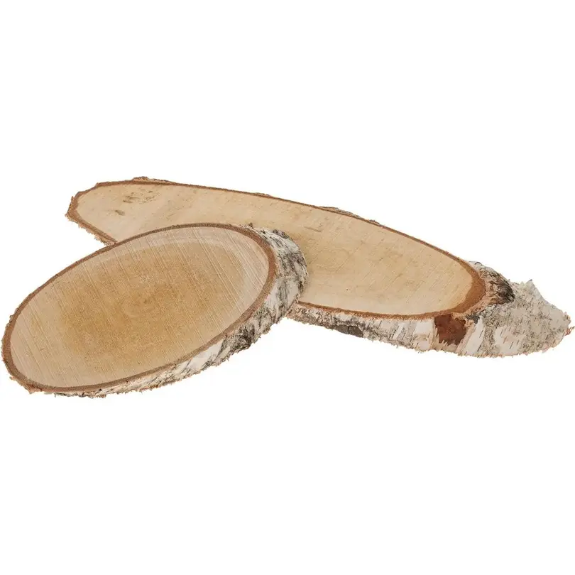 Tischdeko Holzscheiben oval