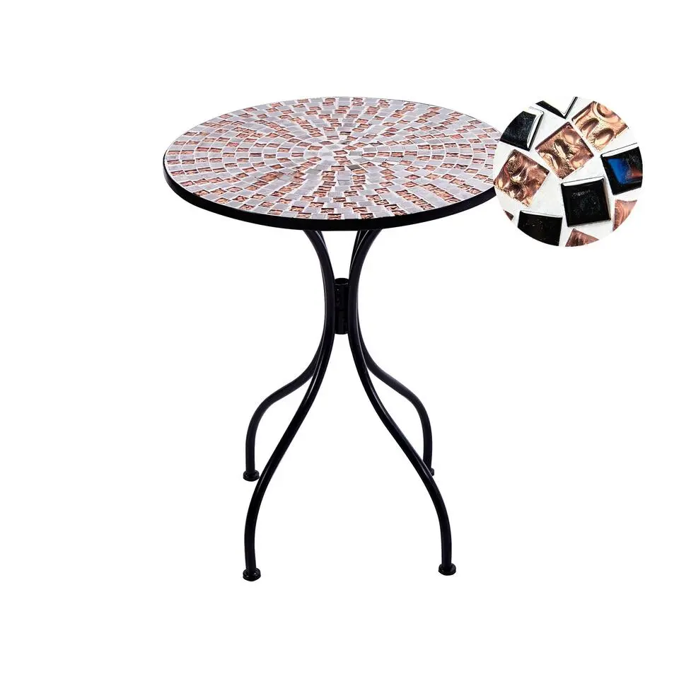 CARPINO - Tuintafel - Zwart - 60 cm - Metaal