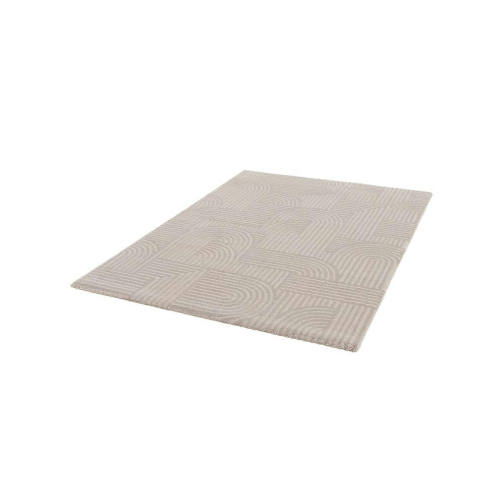 ELLIOT II - Tapis contemporain à motif géométrique gris clair 200x290 cm