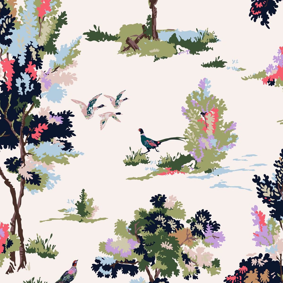 Joules Vliesbehang - Woodland Scene Dawn - 10mx52cm