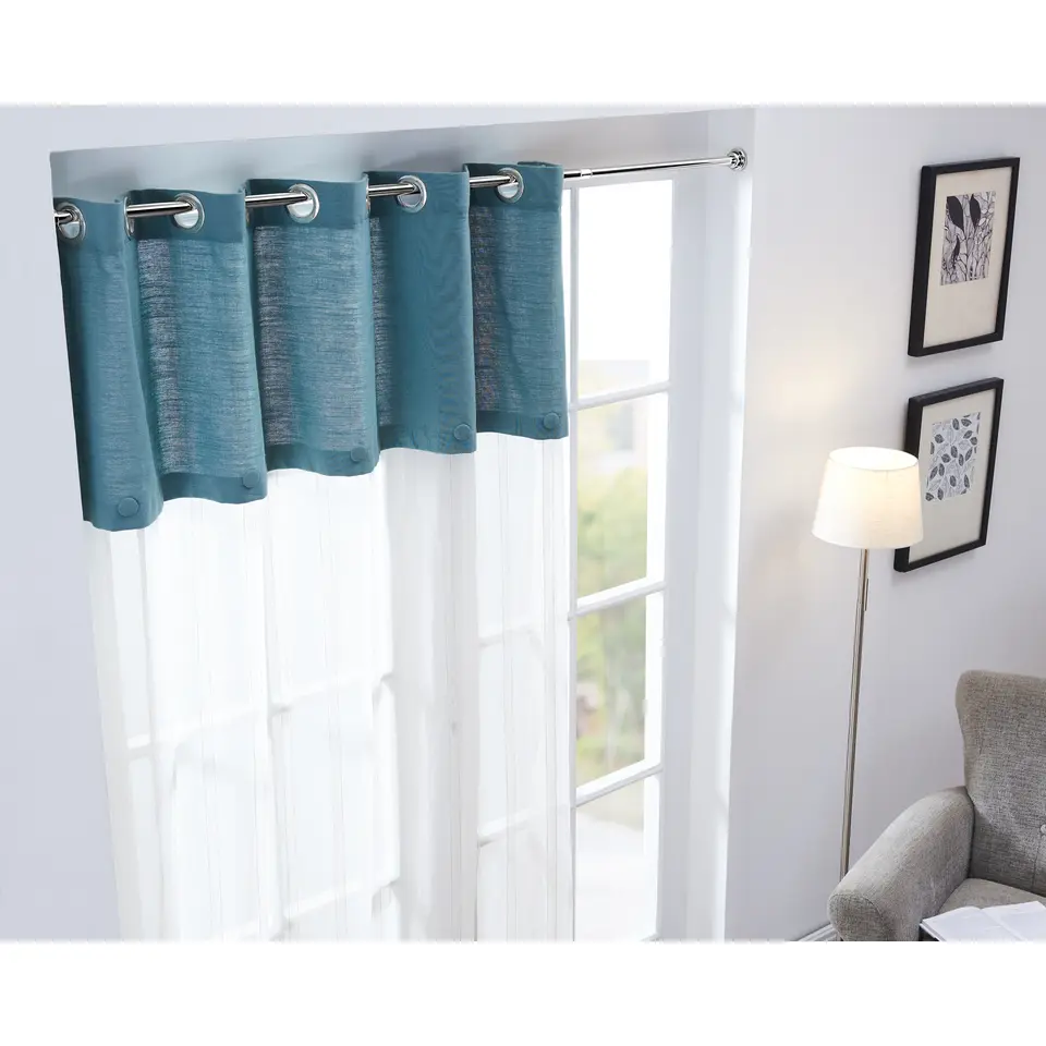 Zelf Opspannende Gordijnroede voor Gordijn - Zilver