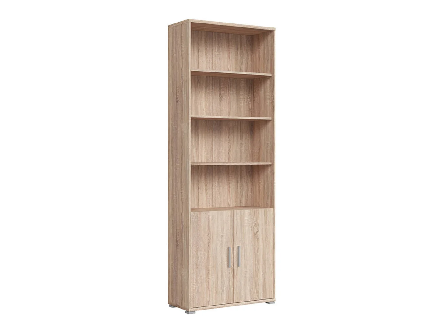 Regał Brw Office 79 cm z 2 drzwiami i 4 półkami dąb sonoma