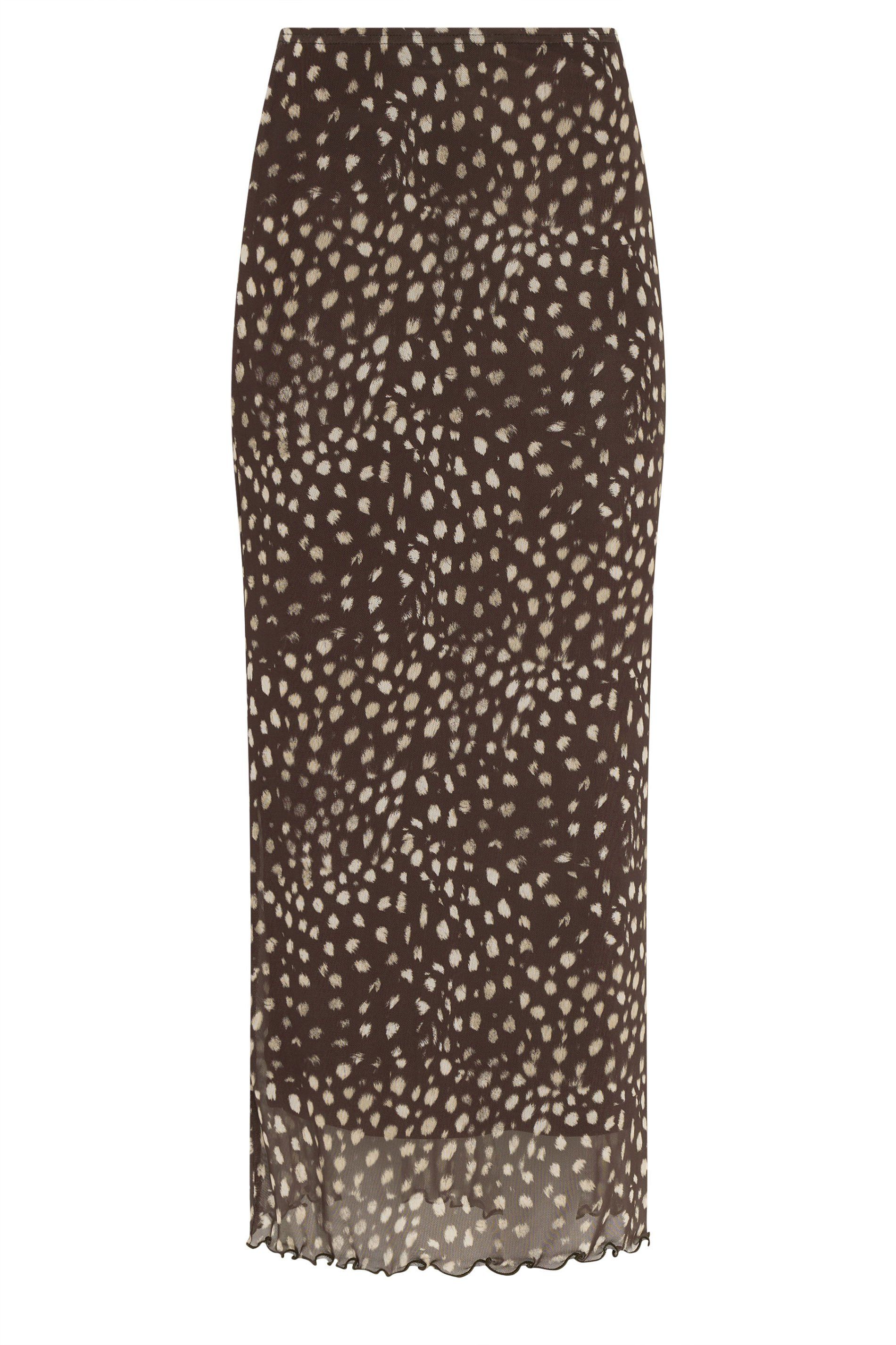 M&Co Animal Print Mesh Maxi Skirt