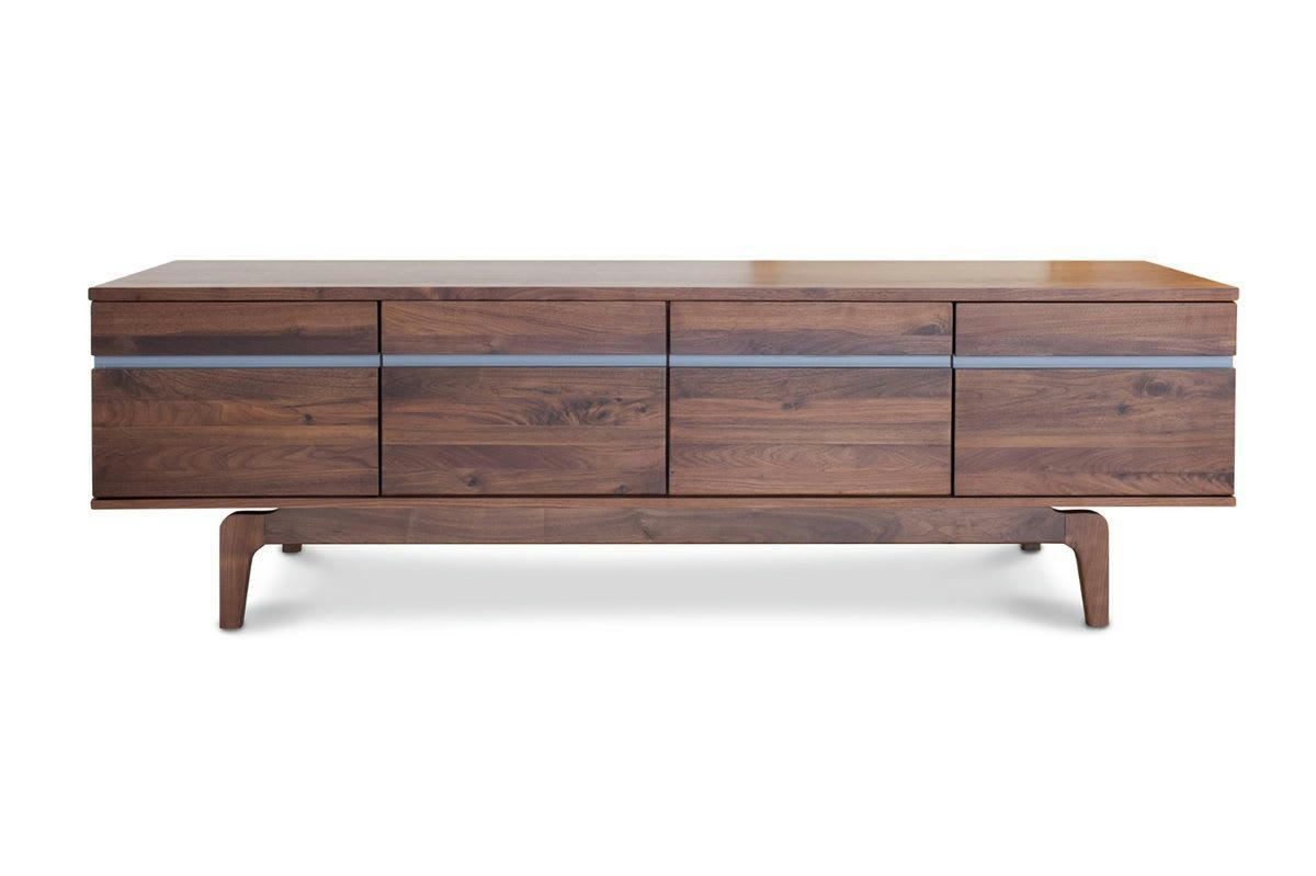 NELIO - Buffet bas en noyer marron