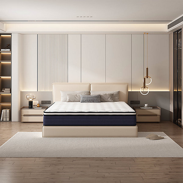 Matelas à Ressorts ensachés 140x190cm, 25 cm d'épaisseur