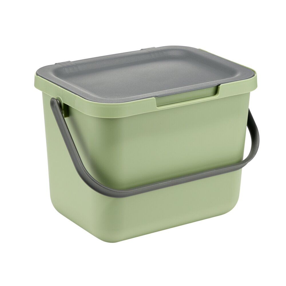 Poubelle compost à poser 6L plastique vert 25,5x19xH18,5cm