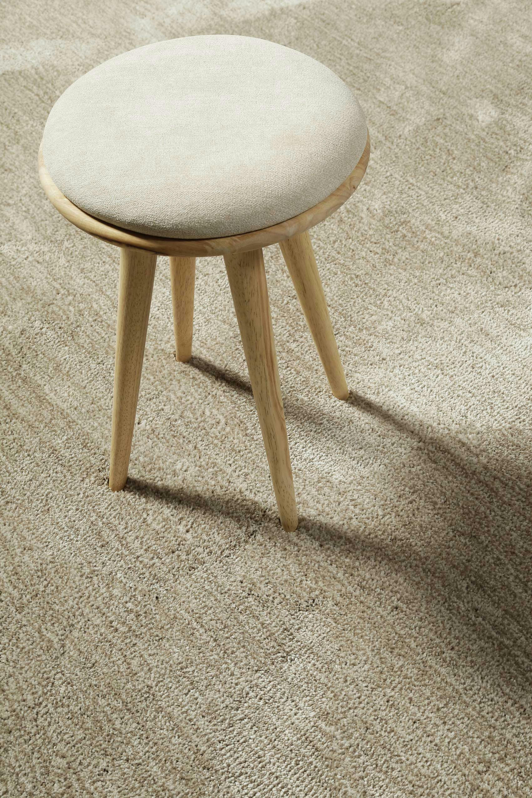 PISA - Tapis en microfibre dense beige chiné 120x170 cm