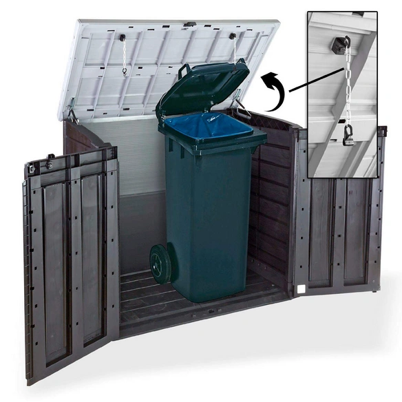 Aufbewahrungsbox Store It Out Max, 145,5x82x125 cm, 1200L, anthrazit/grau
