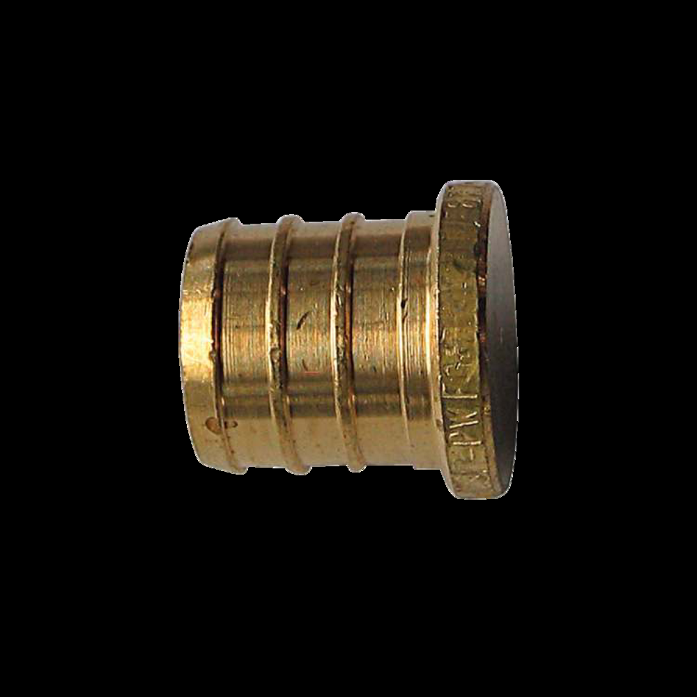 Waterline Solid Brass Test Plug for PEX Pipe, 3/4-in