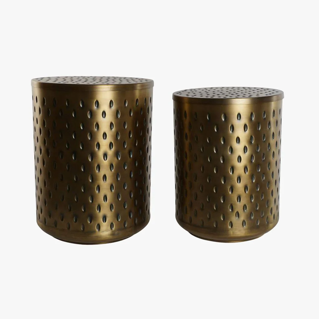 Conjunto de Duas Mesas de Apoio Trabalhadas 43x43x54 JASMIN