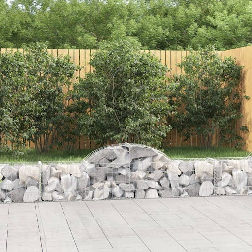 NNEVL Arched Gabion Basket 200x30x40/60 cm Galvanised Iron