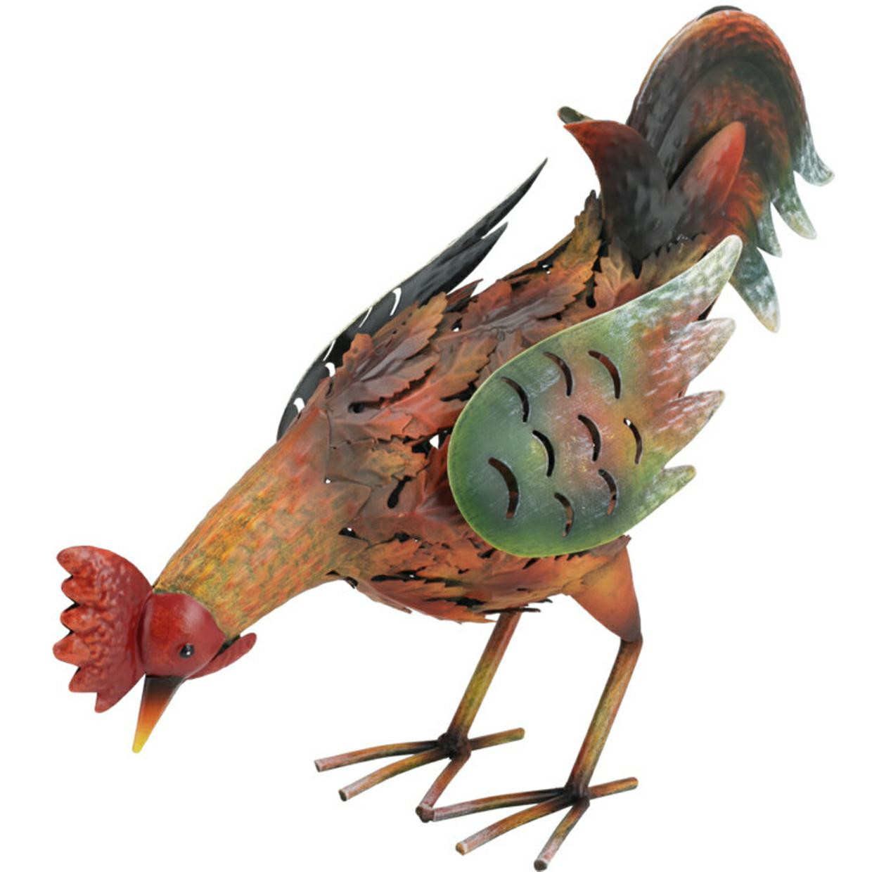 Figurka ogrodowa kogut z metalu 32 cm ozdobny
