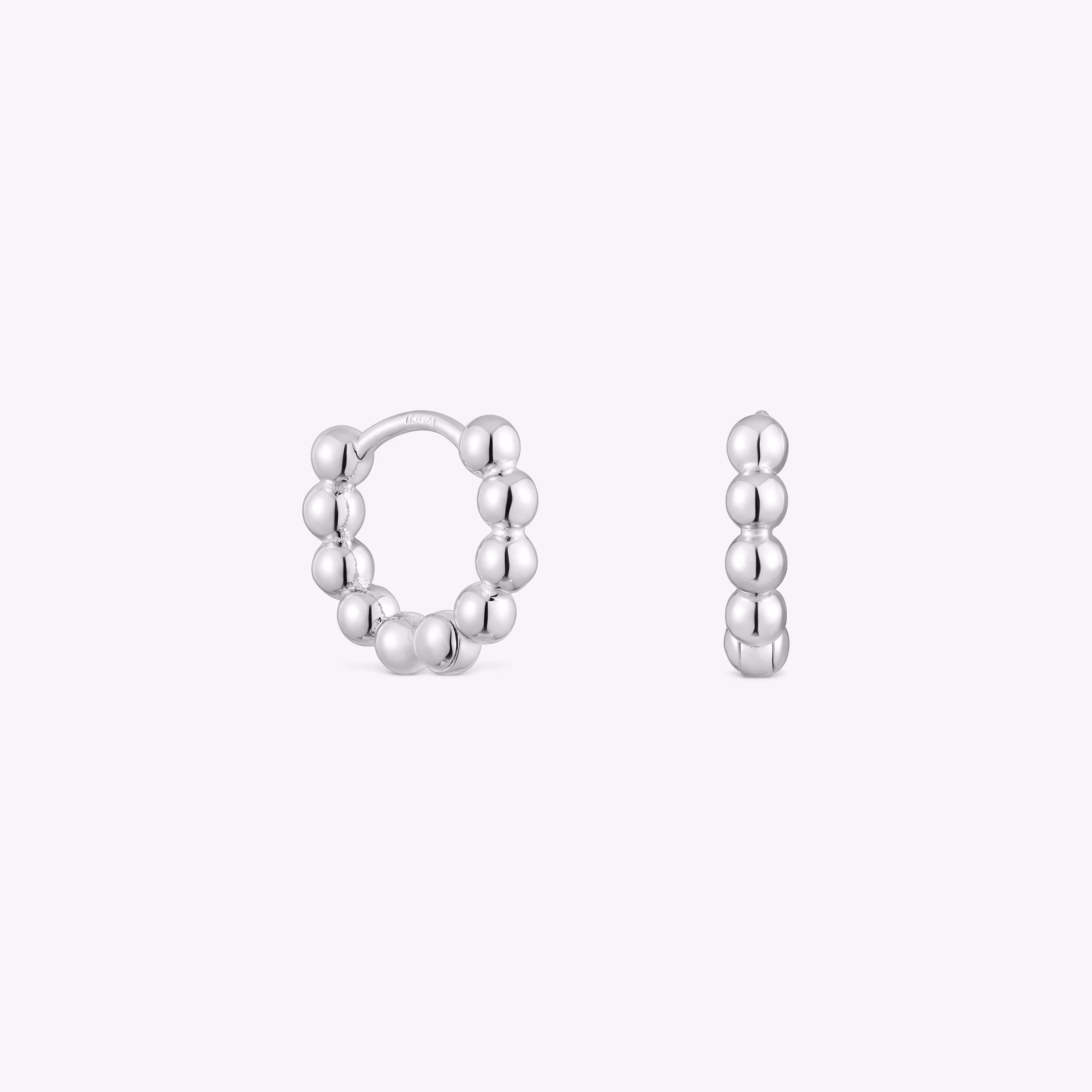 Pendientes de aro pequeños de plata Gloss