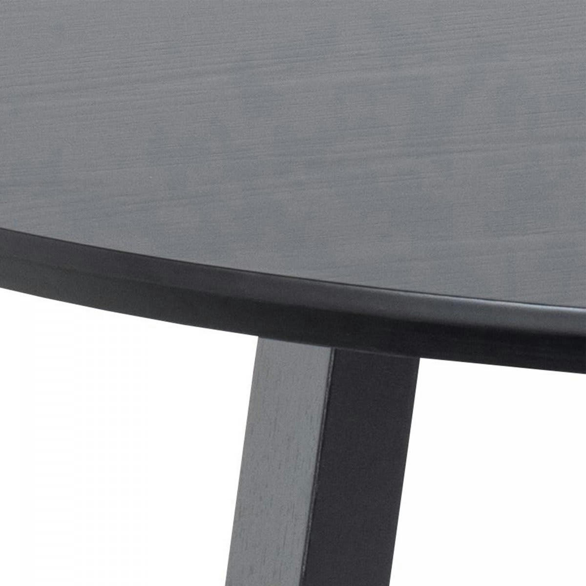 KAYLA - Table à manger design ronde en bois 120cm noir