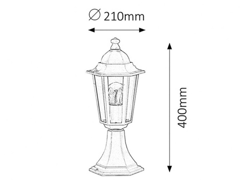 Lampa ogrodowa stojąca biała Velence wys:40 cm 1xE27x60W IP43 Rabalux