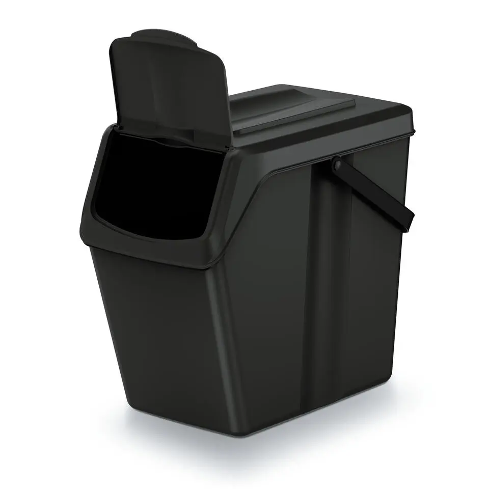 Keden Sorteer afvalbak/emmer - zwart - 25L - 24 x 40 x 37 cm