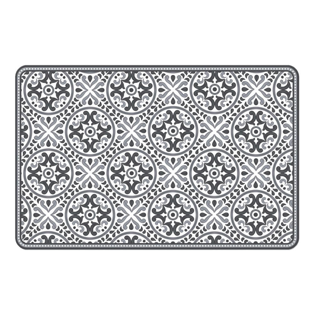 - Set de table carreaux de ciment blanc et gris 43x28cm