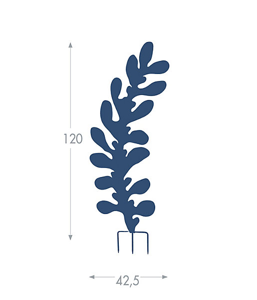 Déco à planter Eucalyptus - H 1200 x L 425 mm - Bleu - Louis Moulin