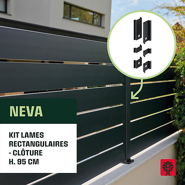 Kit 20 entretoises pour 6 lames ajourées Neva Klikstrom noir