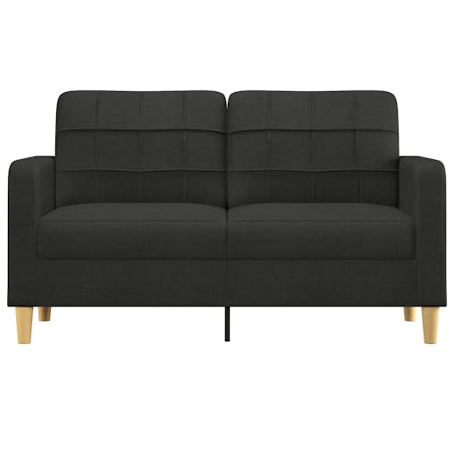NNEVL 2-Seater Sofa Black 140 cm Fabric