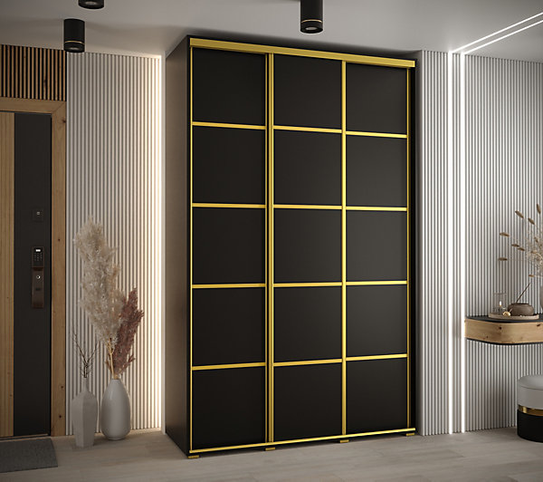 Armoire Davos 4 a portes coulissantes H. 235,2 x L. 150 x P. 45 3 portes