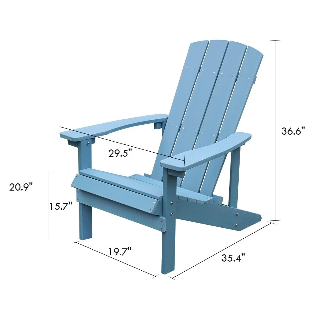 Set Of 2 Patio Outdoor Pool Garden Lounge Chairs Adirondack Chairs For Garden,Backyard,Balcony