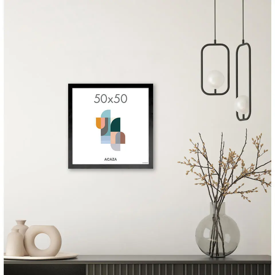 Fotokader - Fotolijst - Wissellijst - 50x50 cm - MDF - Zwart