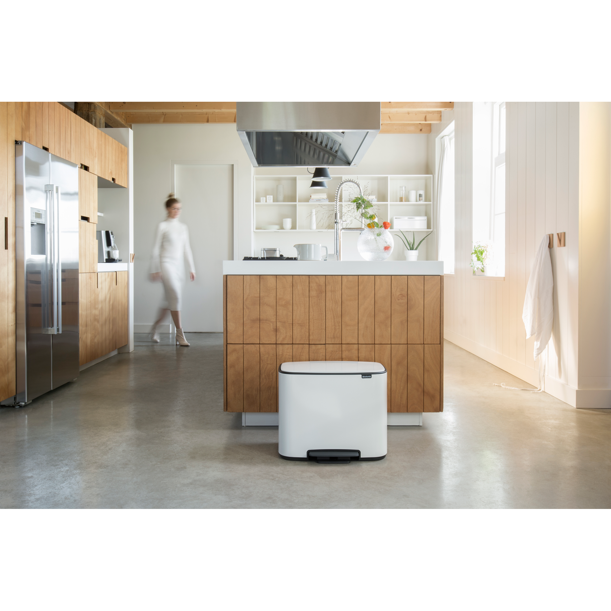 Brabantia Bo Pedaalemmer, 1 binnenemmer, 36 liter - White