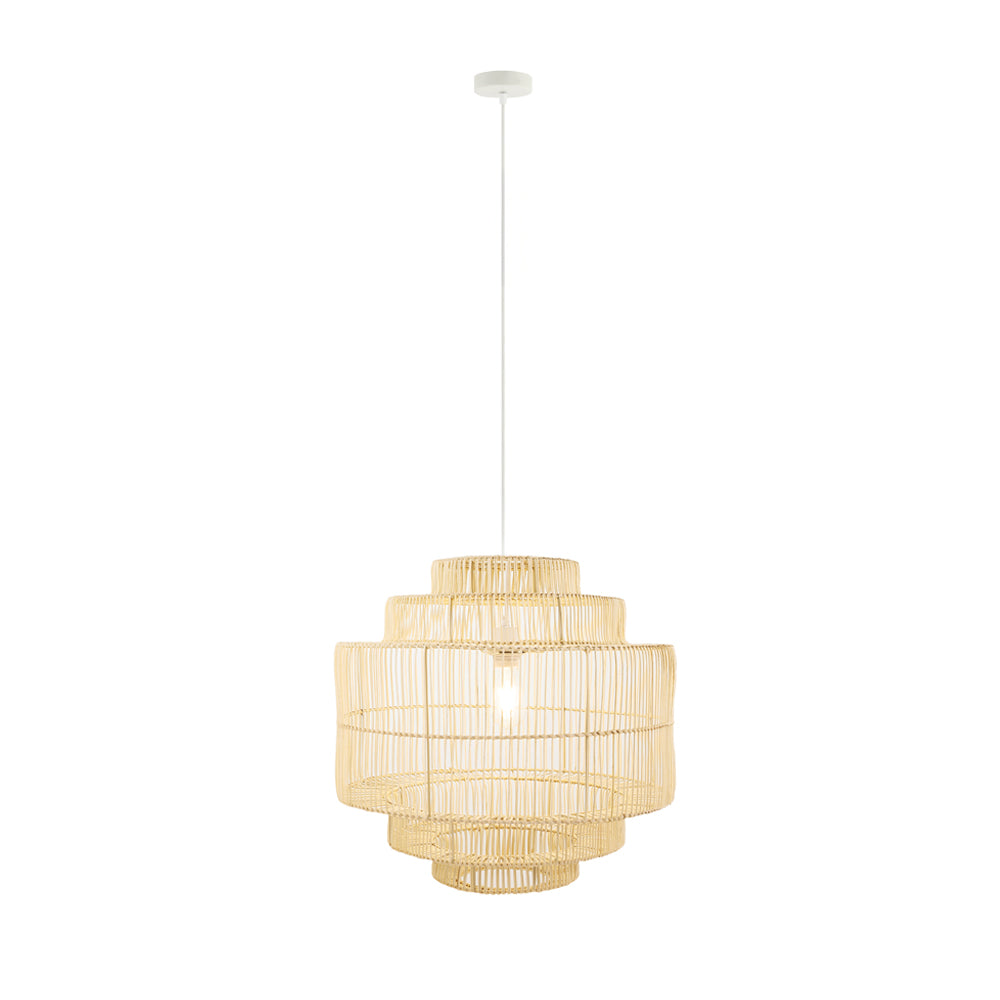 HOME DELUXE Hanglamp van Rotan SIA - Wit/Bamboe