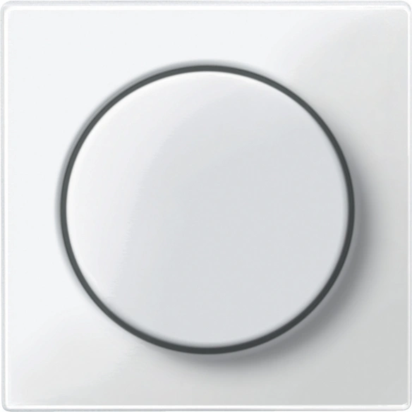 Dimmerabdeckung, System M, Polarweiß, Kunststoff, für Drehdimmer