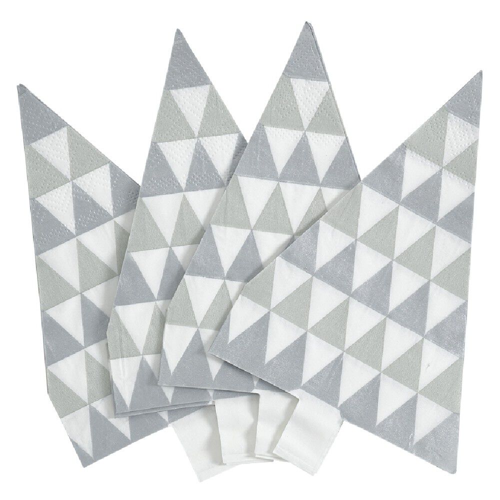 Serviette de table forme sapin blanche x10