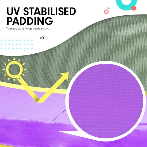 NNEDPE Kahuna Mini 4.5 ft Trampoline Yellow Purple