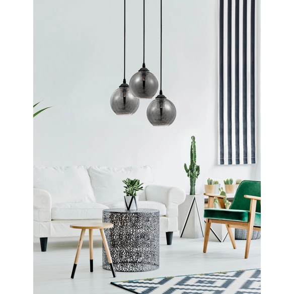 Pendelleuchte »Adelina «, LED, 3-flammig, schwarz/rauchgrau