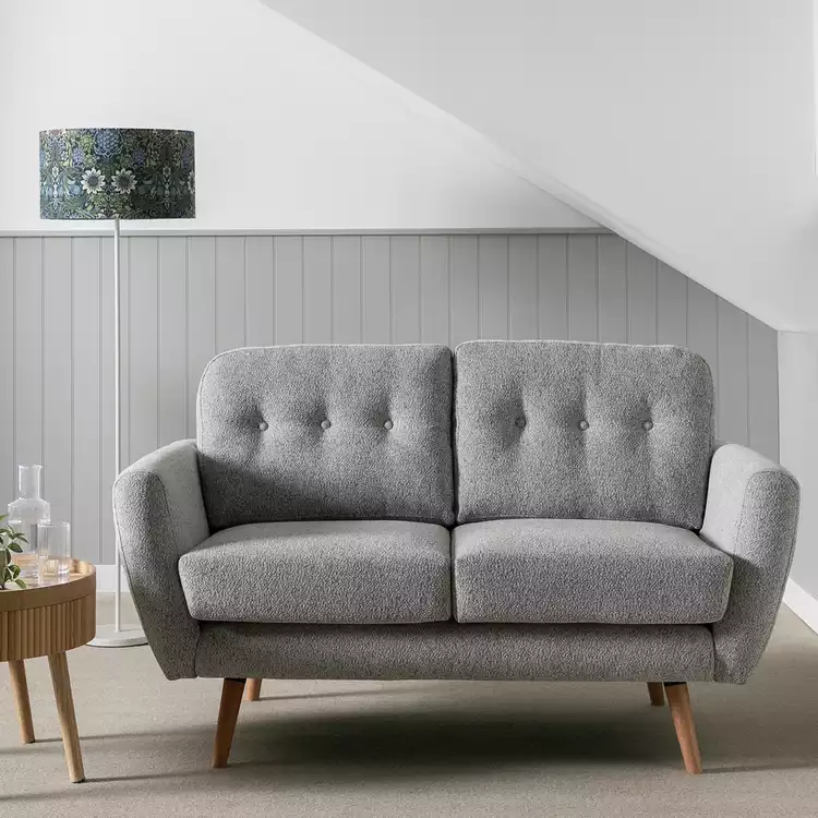 Habitat Finney Fabric 2 Seater Sofa in a Box - Grey