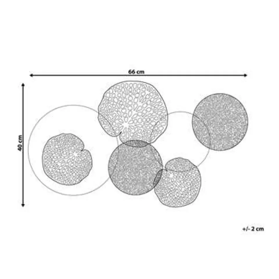 RHODIUM - Wanddecoratie - Wit - Metaal