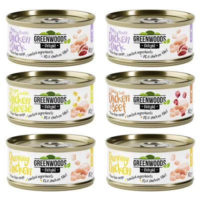 Greenwoods Delight Mixed Trial Pack Chicken 6 x 70g