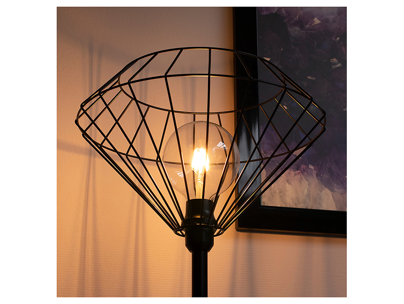Lampa podłogowa Raquelle 40 cm metalowa czarna