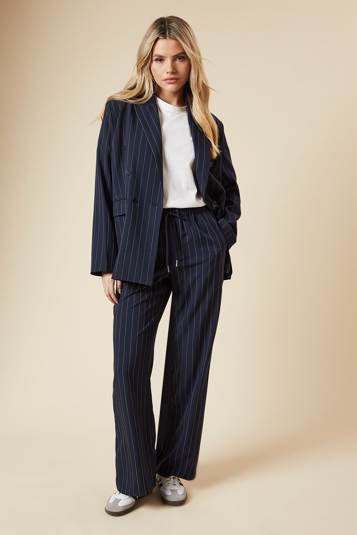 Dorothy Perkins Oversized Double Breasted Stripe Blazer