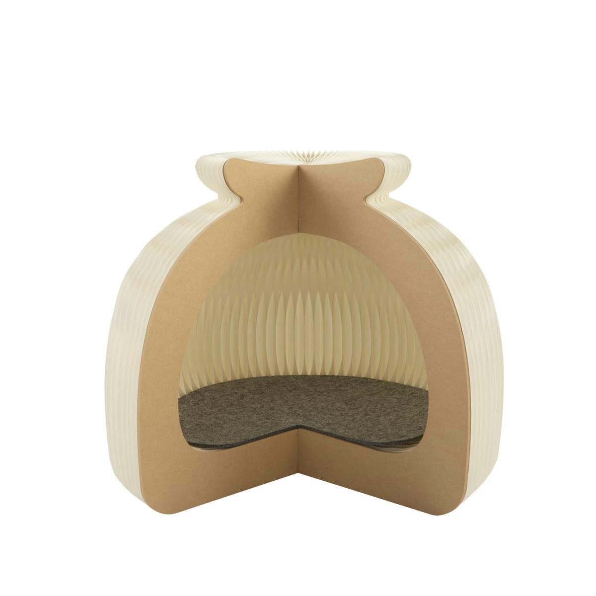 CATTY - Niche pliable blanche pour chat en carton